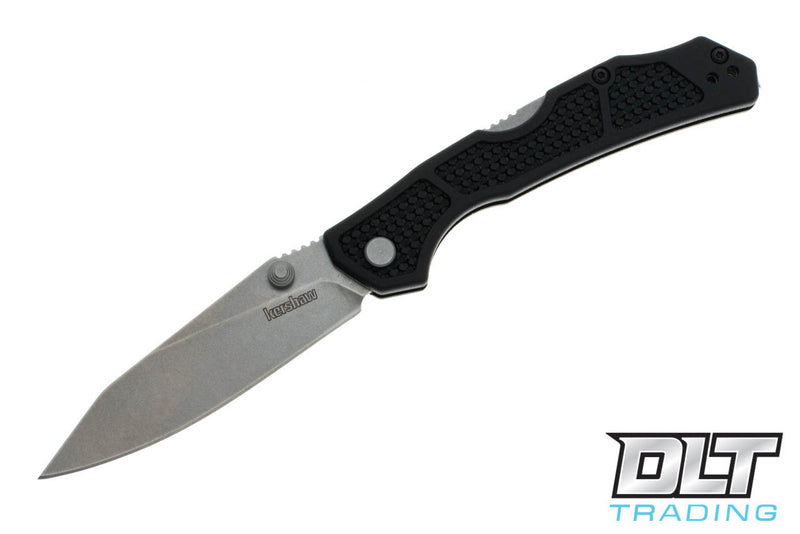 Kershaw Cargo Lockback Black Glass Filled Nylon (3.20" Stonewash D2) Folding Knife [2033] - product view 5