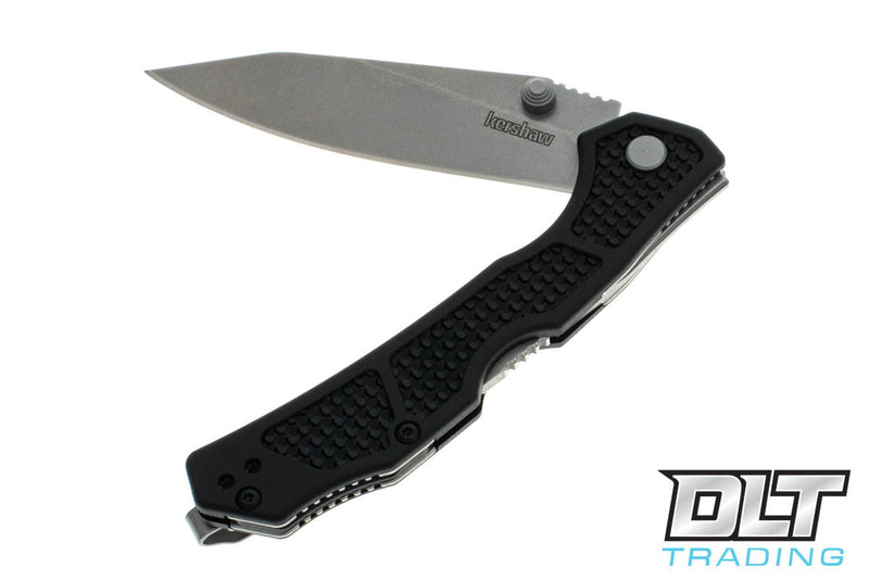 Kershaw Cargo Lockback Black Glass Filled Nylon (3.20" Stonewash D2) Folding Knife [2033] - product view 6