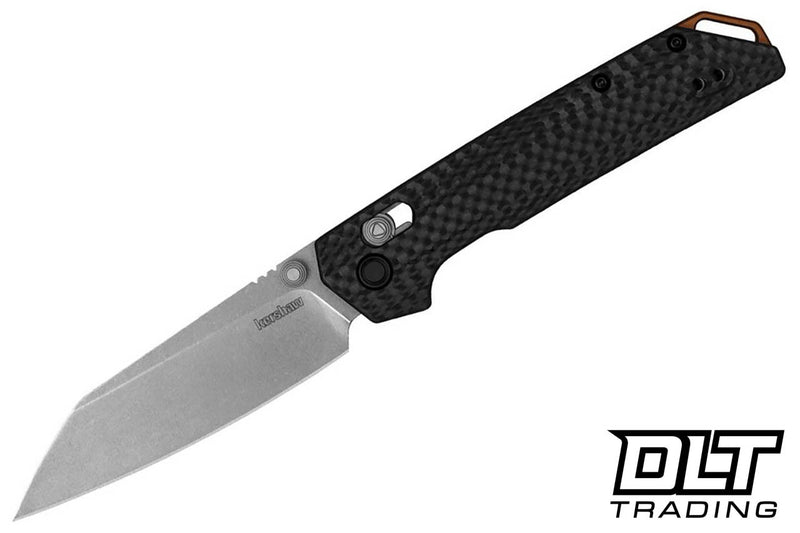 Kershaw Iridium DuraLock CF M390 Carbon Fiber (3.4" Stonewash M390) Folding Knife [ 2038RCF] - product view 3