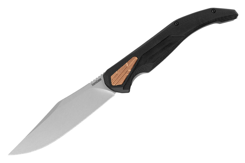 Kershaw Strata Black G-10 (4.5" Bead Blasted D2) Folding Knife [2076] - product view 4