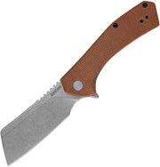 Kershaw Static Brown Micarta (2.88" D2 tool steel) Folding Knife [3445MCB] - product view 1