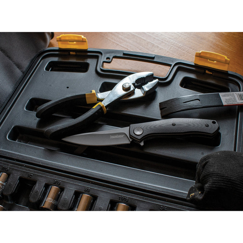 Kershaw Concierge Black G-10 (3.25" Nitride Coating 8Cr13MoV) Folding Knife [4020] - product view 3