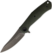 Kershaw Concierge Green Micarta (3.25" D2 tool steel) Folding Knife [4020MIG] - product view 1