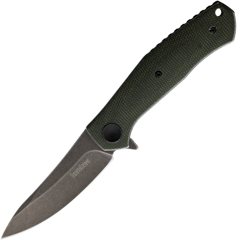 Kershaw Concierge Green Micarta (3.25" D2 tool steel) Folding Knife [4020MIG] - product view 1