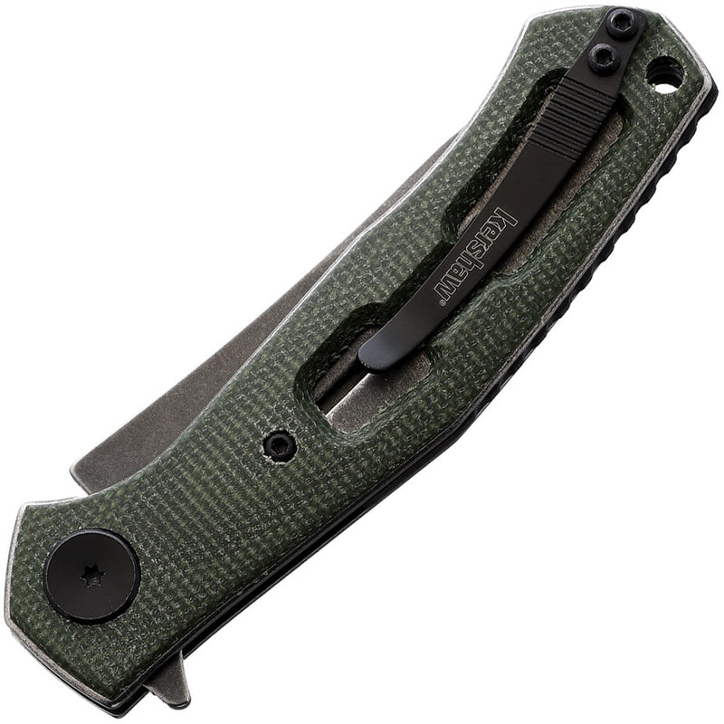 Kershaw Concierge Green Micarta (3.25" D2 tool steel) Folding Knife [4020MIG] - product view 2