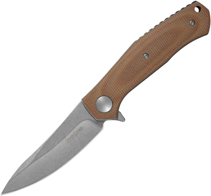 Kershaw Concierge Brown Micarta (3.25" 8Cr13MoV stainless) Folding Knife [4020MIB] - product view 1
