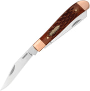 Kershaw Gadsden Brown Jigged Bone D2 Two-Blade Slipjoint Folding Knife [4381BJB] - product view 3
