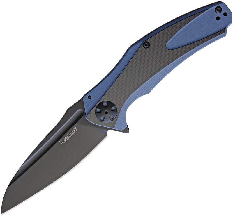 Kershaw Natrix XL Sub-Frame Lock CF Blue G10 (3.75" Oxide coated 8Cr13MoV stainless) Folding Knife [7008CFBLK] - product view 1