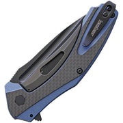 Kershaw Natrix XL Sub-Frame Lock CF Blue G10 (3.75" Oxide coated 8Cr13MoV stainless) Folding Knife [7008CFBLK] - product view 2