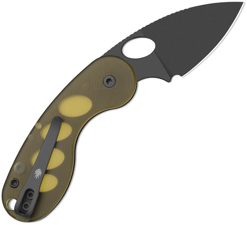 Kizer Microbe TSJ AirTi Yellow PEI 14C28N Folding Knife [V2742TSJA1] - product view 3