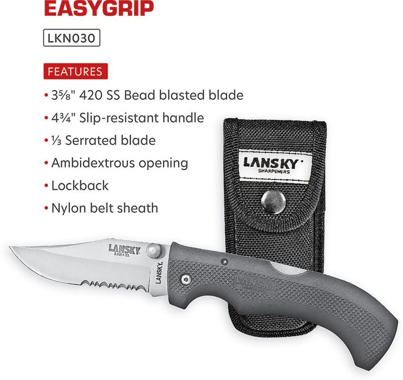 Lansky LKN030 Easy Grip Lockback (LSK [LKN030]