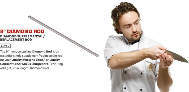 Lansky LR9FD Fine Diamond Rod 9in (LS [LR9FD]