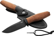 Lion Steel ACHA Natural Micarta (Natural) (4.25" Black) [AH B BLN]
