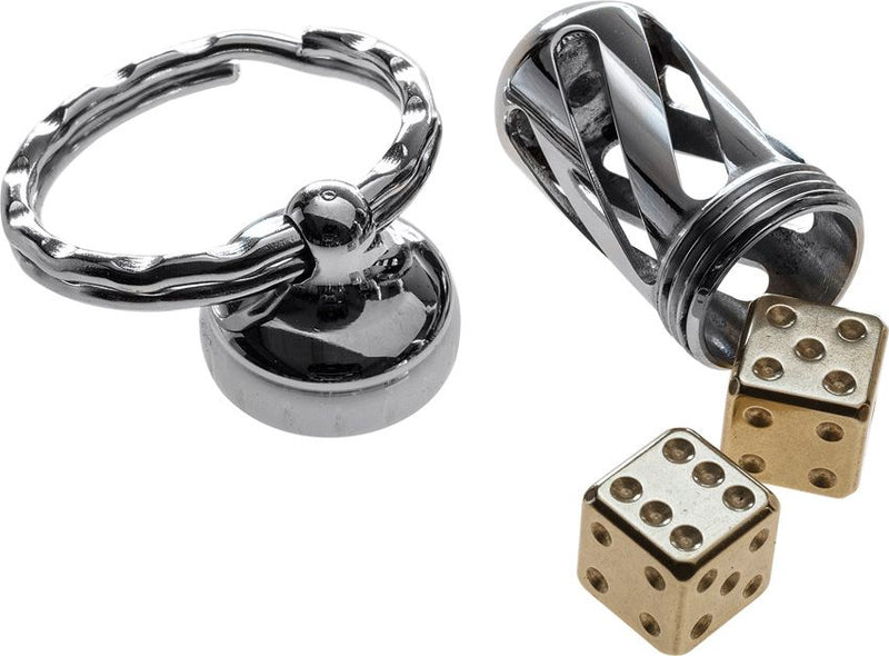 Lion Steel Acorn Dice Set of 2 Brass [DD OT]
