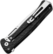 Lion Steel Emmet Black Hammertone Aluminum (2.83" Stonewashed MagnaCut) Folding Knife [EM01A BS] - closed view