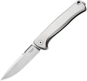 Lion Steel Emmet Gray Titanium (2.83" Stonewashed MagnaCut) Folding Knife [EM01 FL]