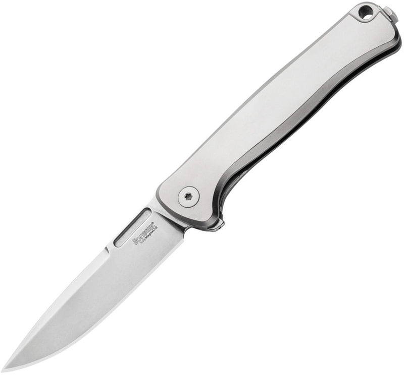 Lion Steel Emmet Gray Titanium (2.83" Stonewashed MagnaCut) Folding Knife [EM01 FL]