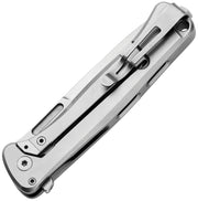 Lion Steel Emmet Gray Titanium (2.83" Stonewashed MagnaCut) Folding Knife [EM01 FL] - closed view