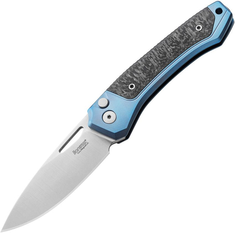 Lion Steel Twain Button Lock CF Blue [TW BL CF]