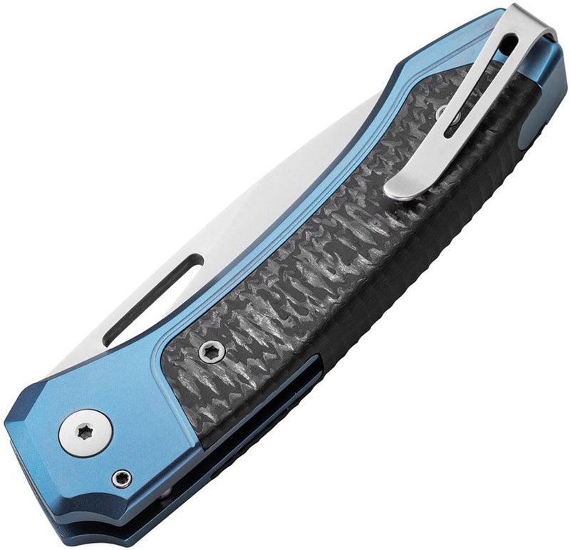 Lion Steel Twain Button Lock CF Blue [TW BL CF]