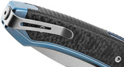 Lion Steel Twain Button Lock CF Blue [TW BL CF]