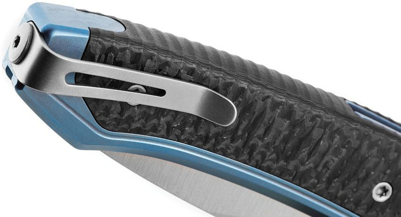 Lion Steel Twain Button Lock CF Blue [TW BL CF]