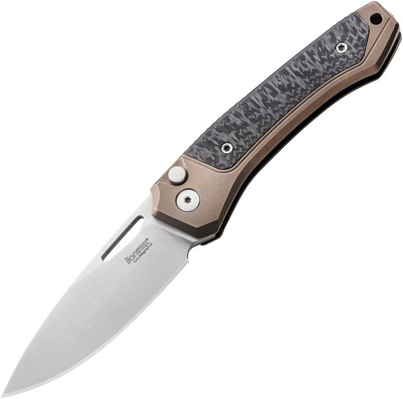 Lion Steel Twain Button Lock CF Brn [TW BR CF]
