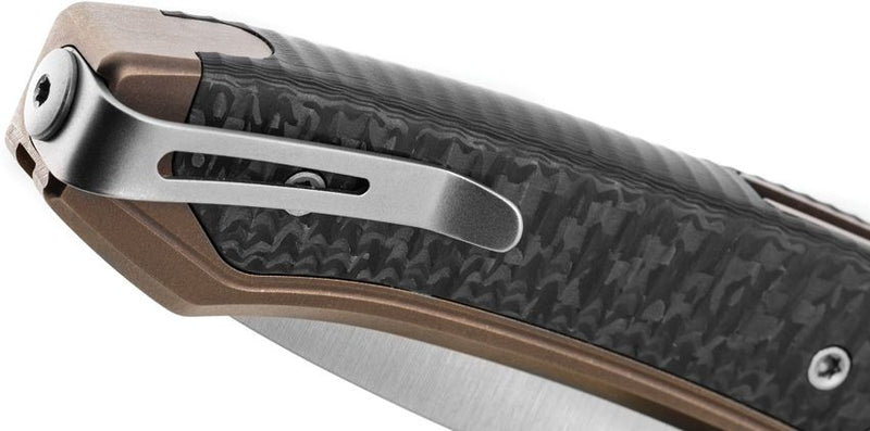 Lion Steel Twain Button Lock CF Brn [TW BR CF]