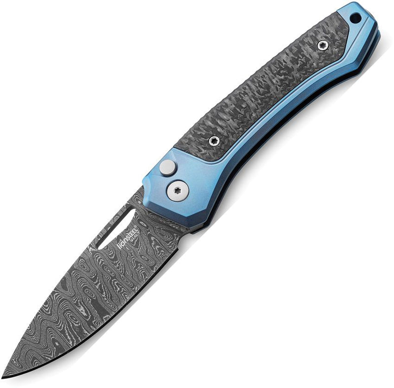 Lion Steel Twain Button Lock Damascus [TW D BL]