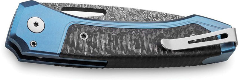 Lion Steel Twain Button Lock Damascus [TW D BL]