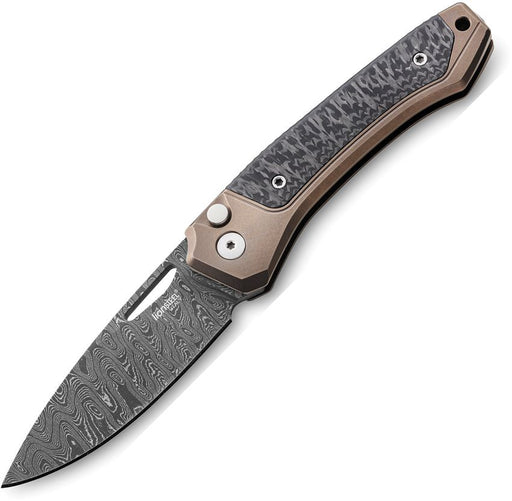 Lion Steel Twain Button Lock Damascus [TW D BR]