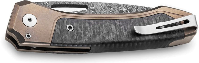 Lion Steel Twain Button Lock Damascus [TW D BR]