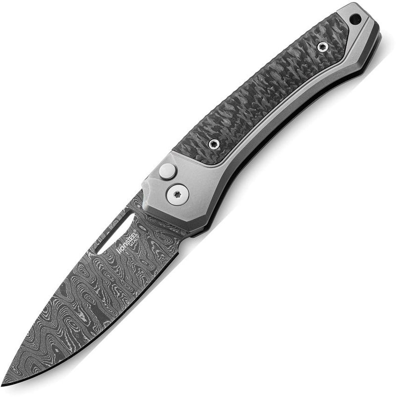Lion Steel Twain Button Lock Damascus [TW D GY]