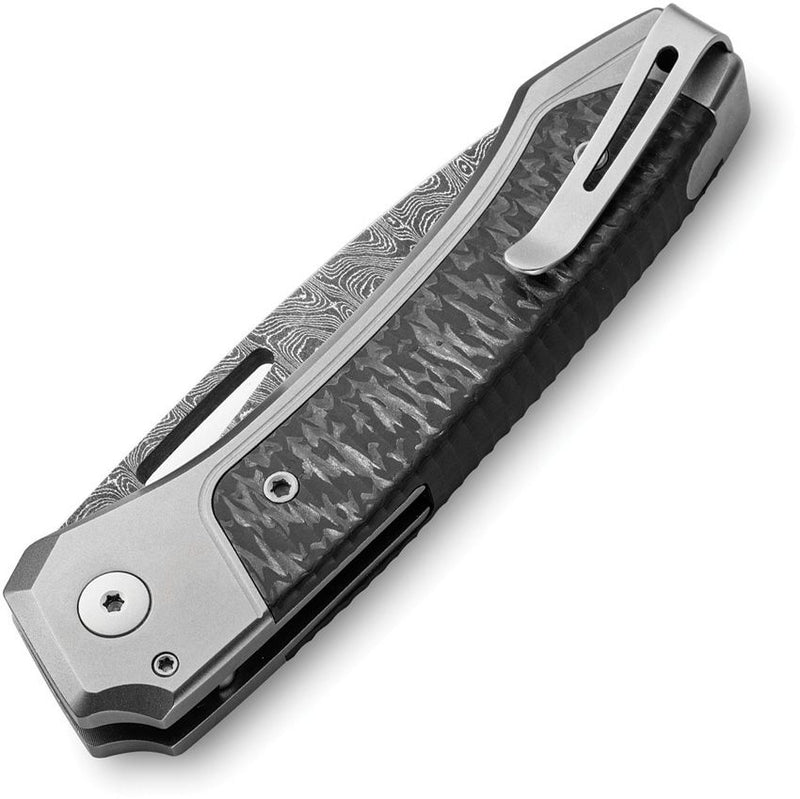 Lion Steel Twain Button Lock Damascus [TW D GY]