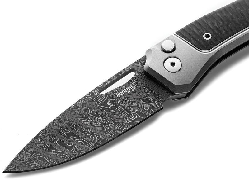 Lion Steel Twain Button Lock Damascus [TW D GY]