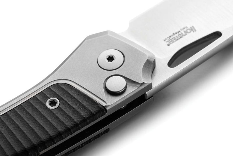Lion Steel Twain Button Lock Blk G10 [TW GY GBK]