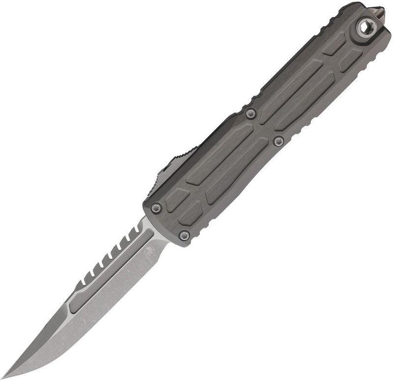 Microtech Auto Ultratech EX ZBP Gray Aluminum Automatic Knife [1117EX-10APNCS]