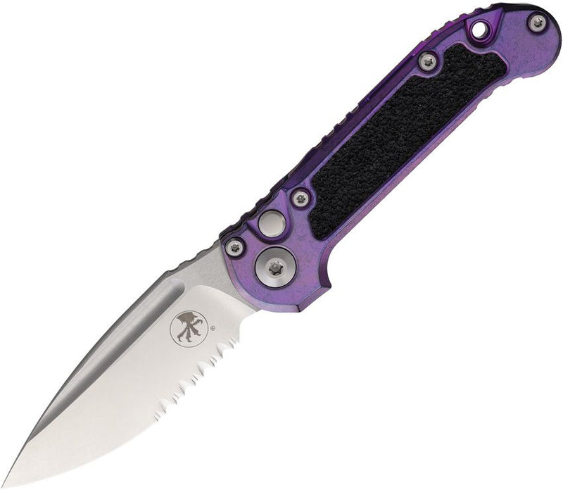 Microtech Auto LUDT Marfione Select Purple Purple Haze Part-Serrated Automatic Knife [1135-11MS10]
