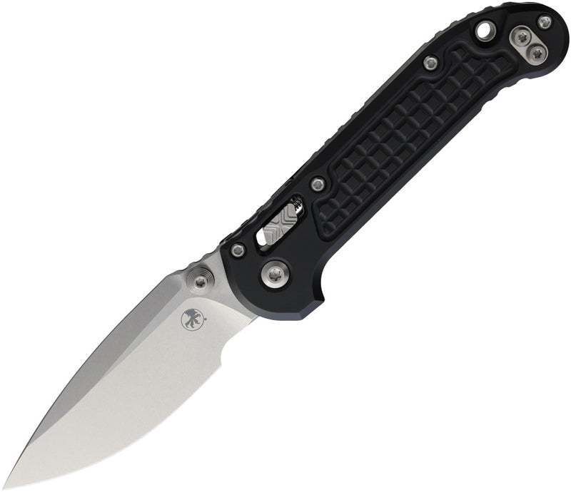 Microtech L-U.D.T. RAM-LOK S/E FRAG PATTERN STONEWASH STANDARD Black Aluminum (3.50" Bohler M390MK stainless) Folding Knife [1135RL-10FR] - product view 1