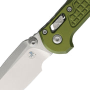 Microtech L.U.D.T RAM-LOK S/E STONEWASH FRAG PATTERN OD GREEN Green Aluminum (3.50" Bohler M390MK stainless) Folding Knife [1135RL-10FROD] - product view 2