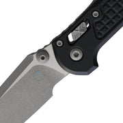 Microtech L.U.D.T. RAM-LOK T/E APOCALYPTIC FRAG PATTERN Black Aluminum (3.50" Bohler M390MK stainless) Folding Knife [1136RL-10APFR] - product view 2