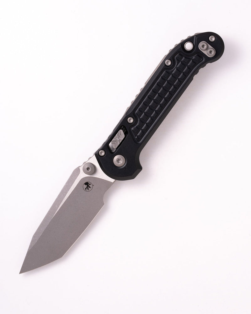 Microtech L.U.D.T. RAM-LOK T/E APOCALYPTIC FRAG PATTERN Black Aluminum (3.50" Bohler M390MK stainless) Folding Knife [1136RL-10APFR] - product view 3