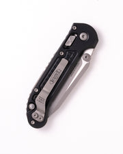 Microtech L.U.D.T. RAM-LOK T/E APOCALYPTIC FRAG PATTERN Black Aluminum (3.50" Bohler M390MK stainless) Folding Knife [1136RL-10APFR] - product view 4