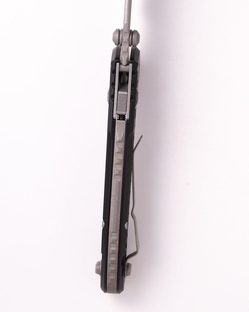 Microtech L.U.D.T. RAM-LOK T/E APOCALYPTIC FRAG PATTERN Black Aluminum (3.50" Bohler M390MK stainless) Folding Knife [1136RL-10APFR] - product view 5