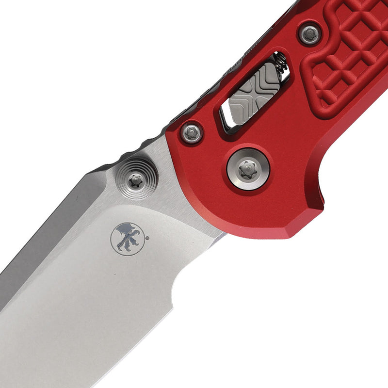 Microtech L-U.D.T. RAM-LOK T/E FRAG PATTERN Stonewash Standard RED Red Aluminum (3.43" Bohler M390MK) Folding Knife [1136RL-10FRRD] - product view 2