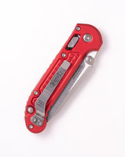 Microtech L-U.D.T. RAM-LOK T/E FRAG PATTERN Stonewash Standard RED Red Aluminum (3.43" Bohler M390MK) Folding Knife [1136RL-10FRRD] - product view 4