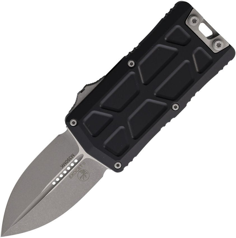 Microtech Auto Exocet II OTF D/E AP Black Aluminum Automatic Knife [1157-10AP]