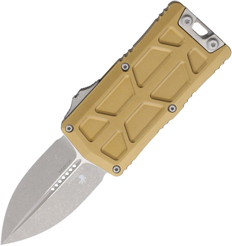 Microtech Auto Exocet II OTF D/E AP Tan Aluminum Automatic Knife [1157-10APTA]