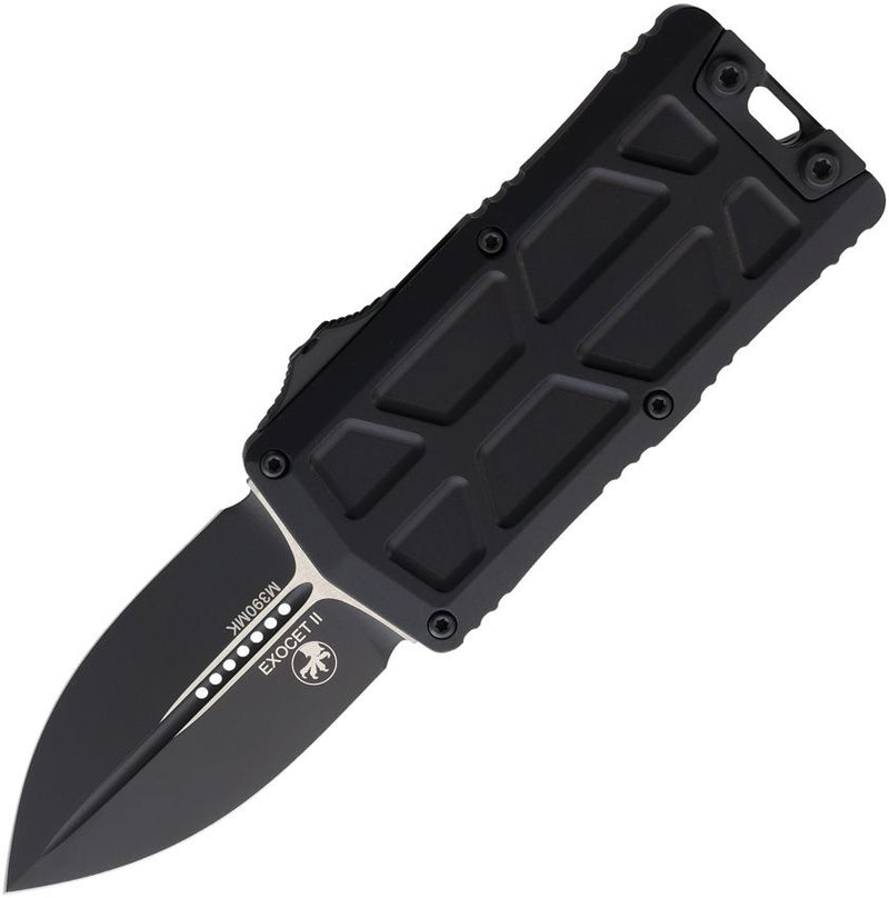 Microtech Auto Exocet II OTF D/E Black Aluminum Automatic Knife [1157-1T]
