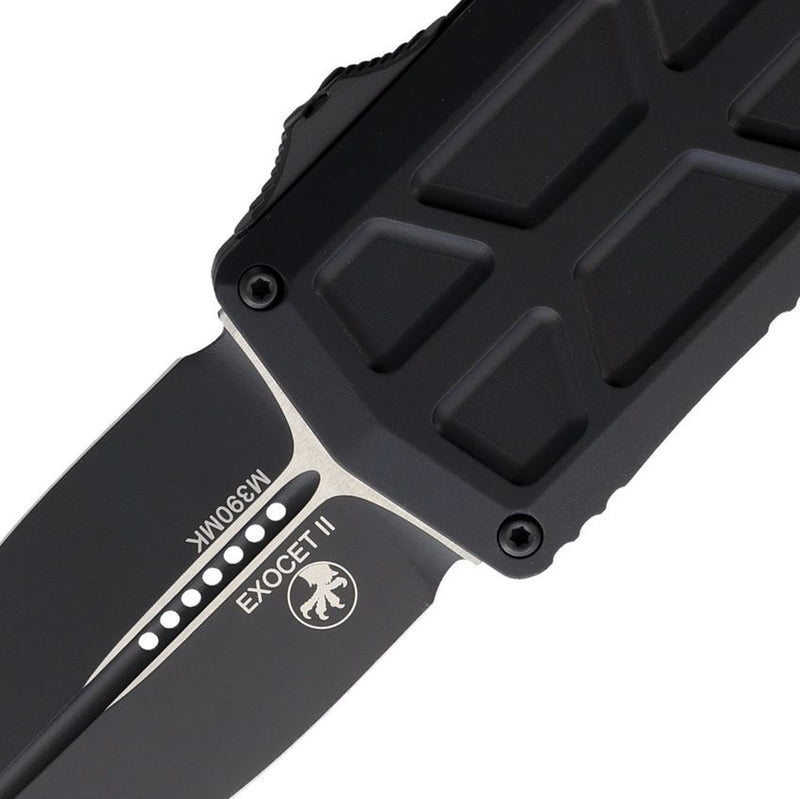 Microtech Auto Exocet II OTF D/E Black Aluminum Automatic Knife [1157-1T]